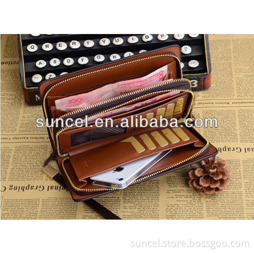 hot sale Men's Real Leather Business Clutch Wrist Bag Handbag Organizers Briefcase Wallet